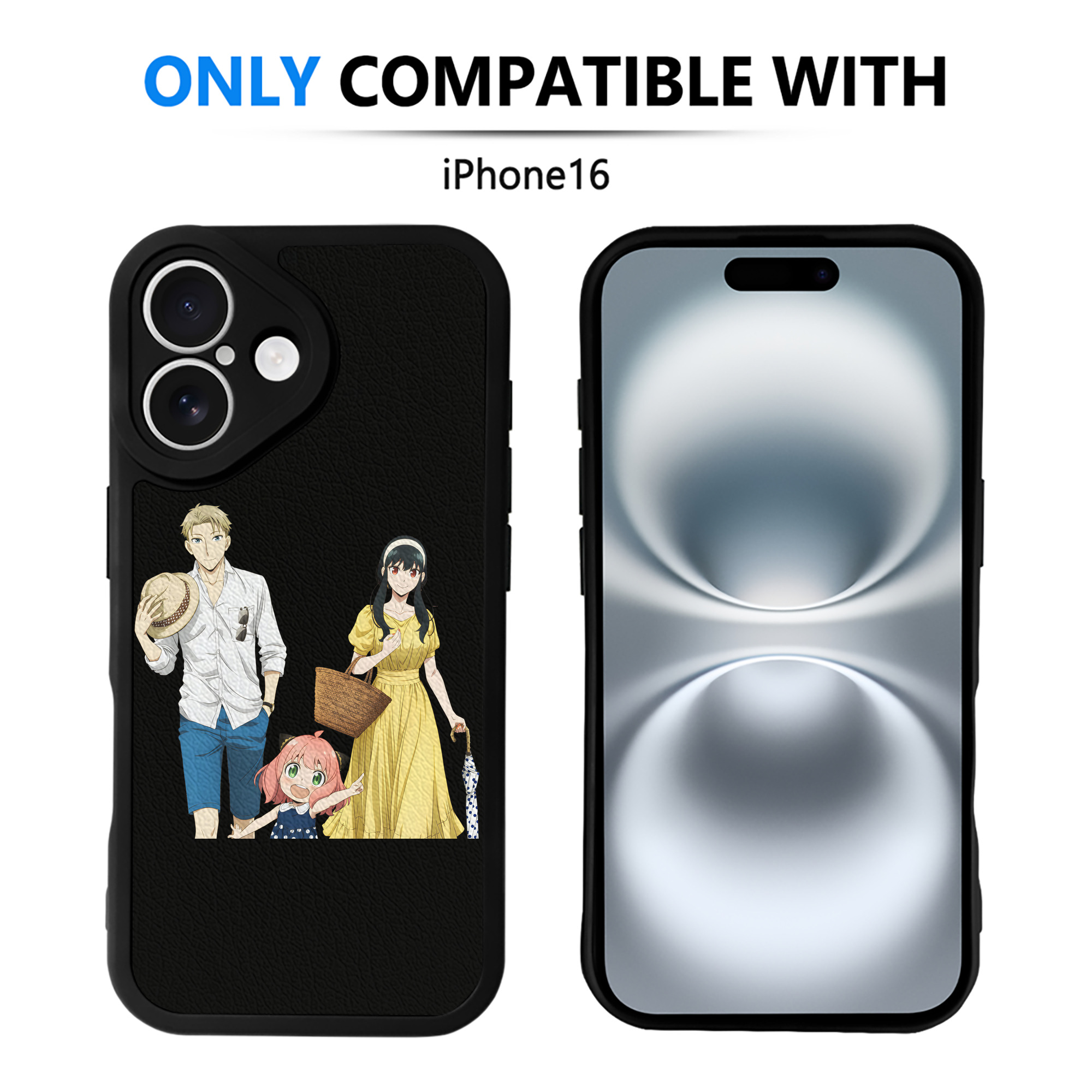 （画像用） SPY×FAMILY间谍家家酒 【iPhone 16シリーズ対応】シリコンスマホケース（レザー調） 材質：シリコン